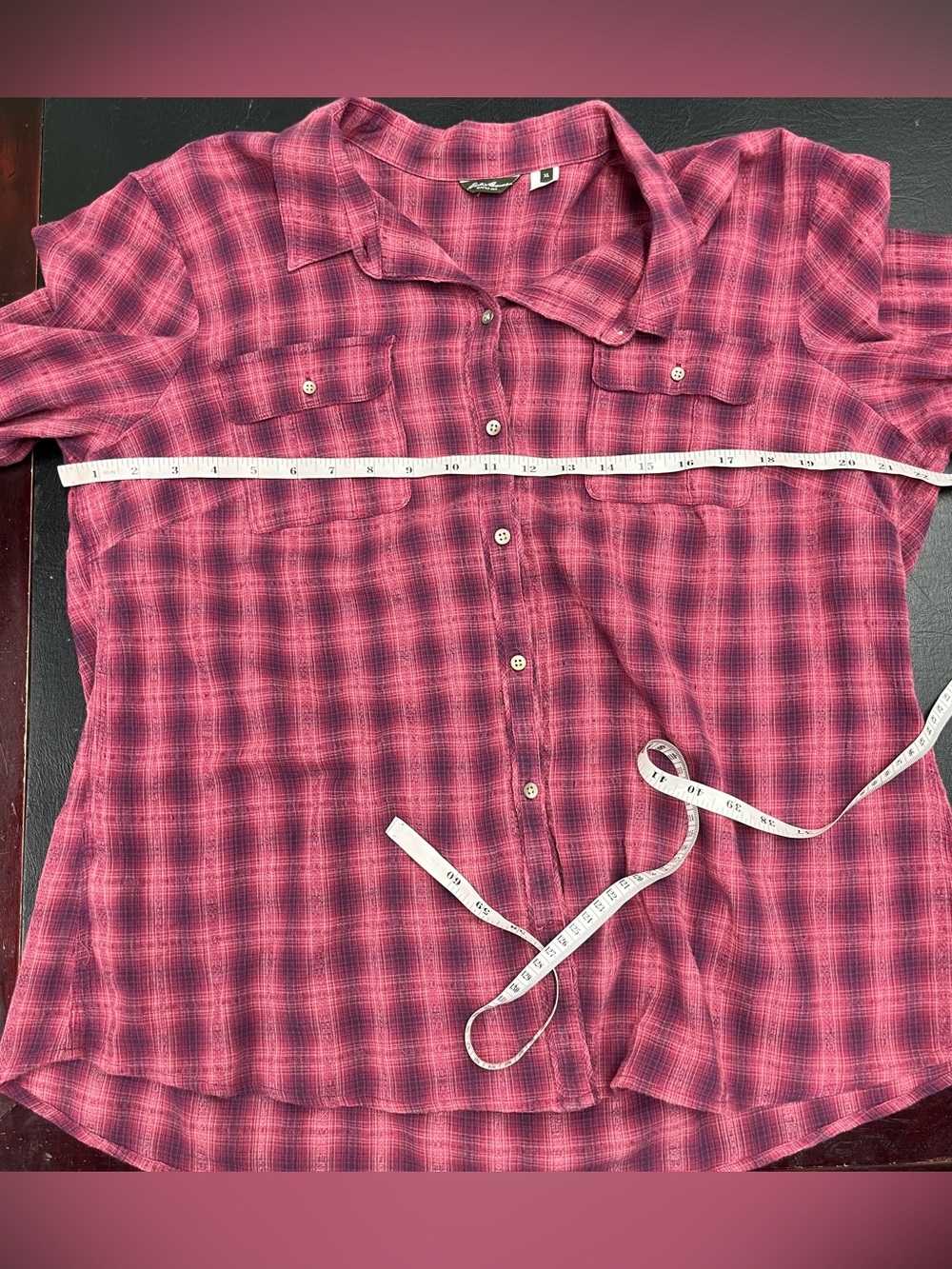 Eddie Bauer XL plaid button down - Picture 5 of 7